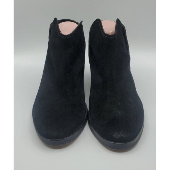 Dolce Vita Boots Trist Black Suede Ankle Slip On Booties Size 10 - Picture 2 of 11